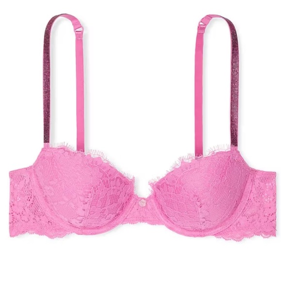Victoria's Secret Other - Victoria's Secret Dream Angels Twinkle Strap Lace Demi‎ Bra 34C NWT